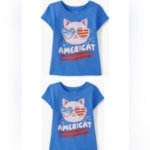 TWIN BUNDLE / The Children's Place / Patriotic AMERICAT shirt 😻 🇺🇸 18-24 months